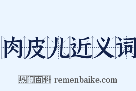 肉皮儿近义词是什么意思的图片